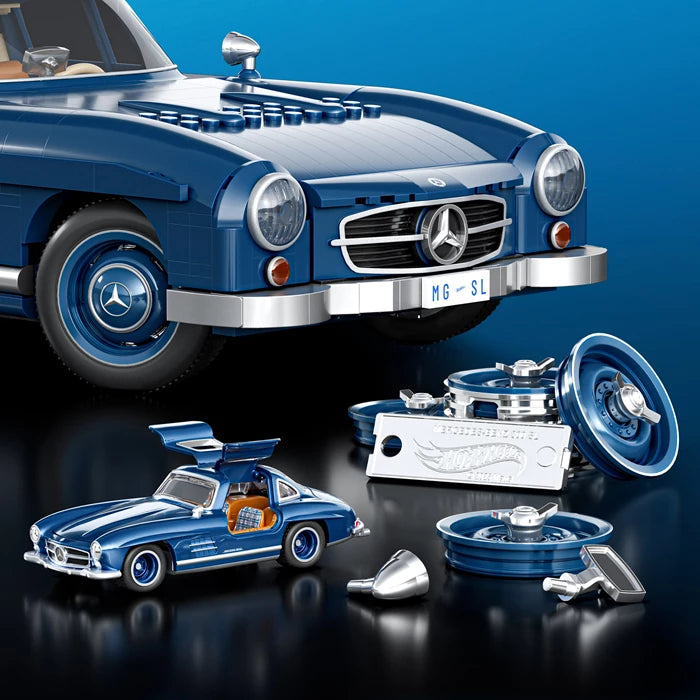 Hot Wheels Mattel Brick Shop Mercedes-Benz 300 SL Building Set