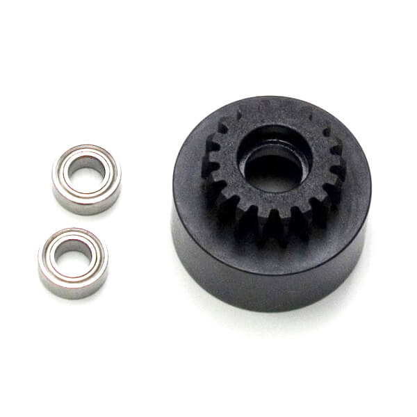 Tekno 1/8th CLUTCH BELL (18t, MOD1, HARDENED STEEL, w/ bearings) - TKR4128