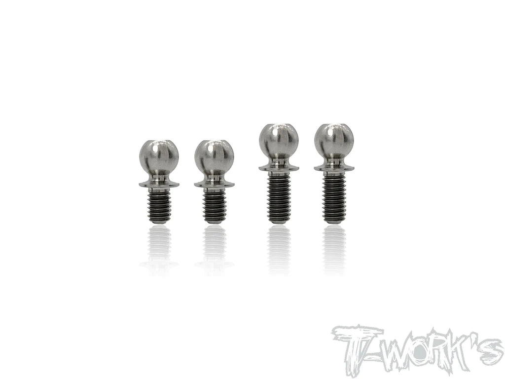 T-Works TP-124 64 Titanium Ball End set for Awesomatix A12 - RCXX - rc racing for professionals