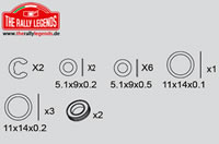 Rally Legends orings and washers for metal diff gears - RCXX - RC Racing Shop | RC Models | Tuning & Spare Parts for Professionals