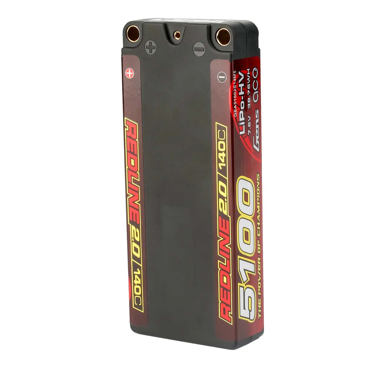 GensAce Redline 2.0 Mid Size 2S HV 7.6V-140C-5100 113x47x19mm 191g