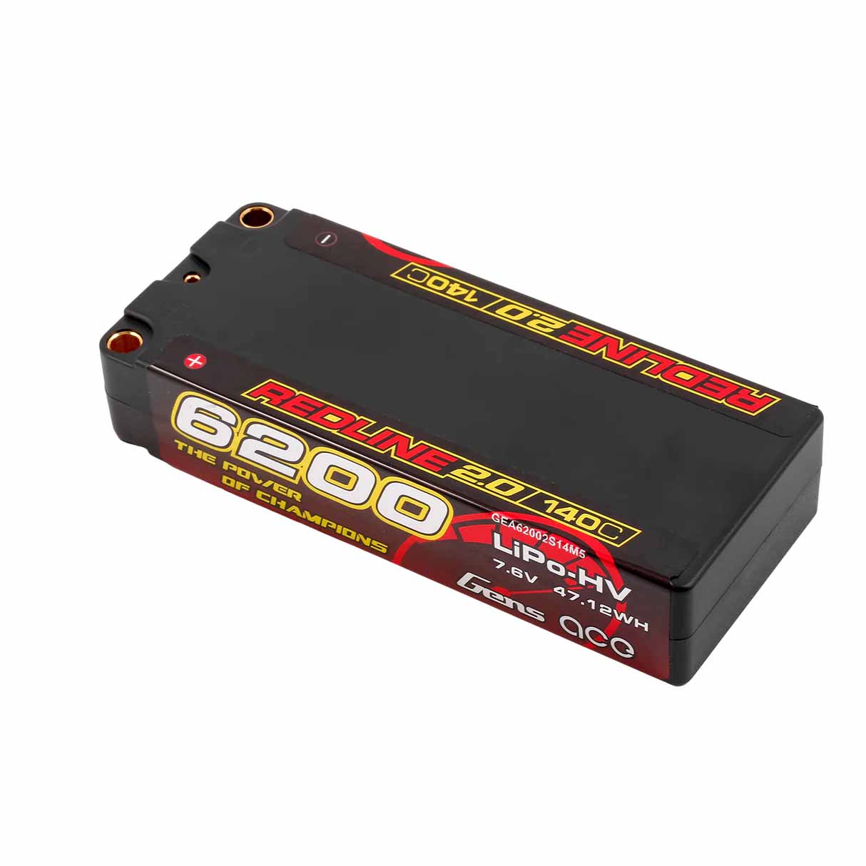 GensAce Redline 2.0 Mid Size 2S HV 7.6V-140C-6200 113x47x22mm 228g