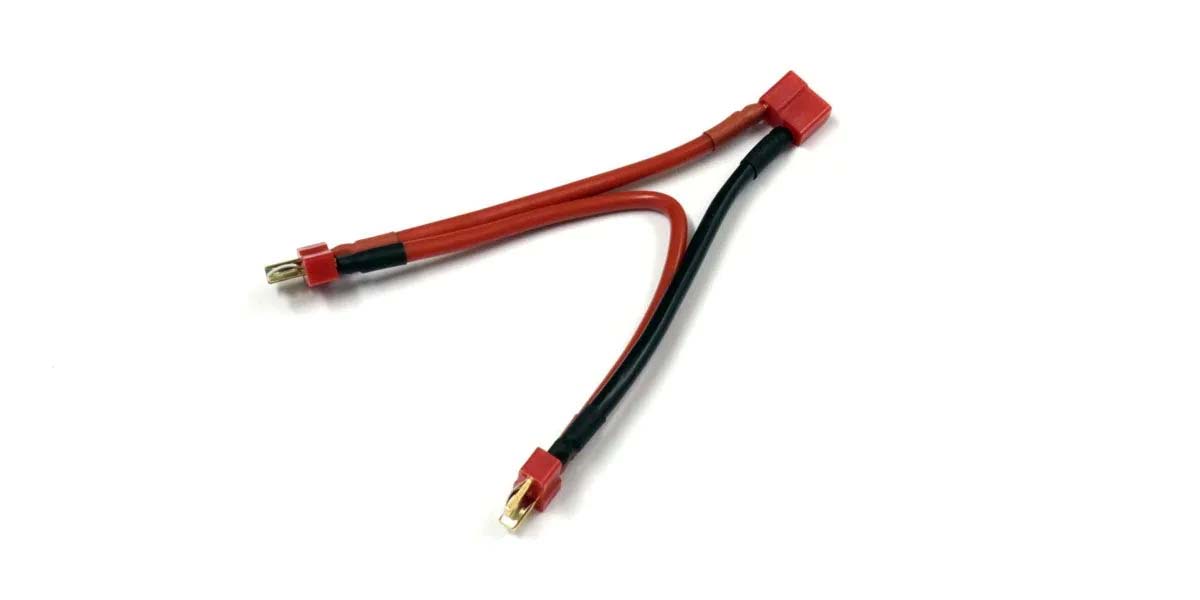 Battery connector set Y for dual battery (2x Male Deans)