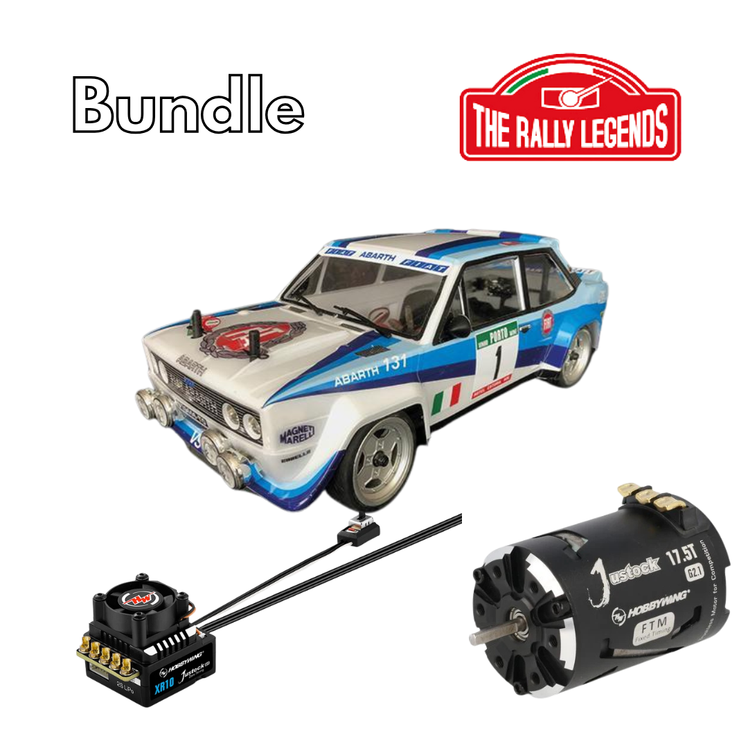 Rally Legends Fiat 131 Abarth rally WRC - 1:10 RTR combo with Justock 17.5T 3650 SD G2.1+ Justock G3S ESC set - RCXX - RC Racing Shop | RC Models | Tuning & Spare Parts for Professionals