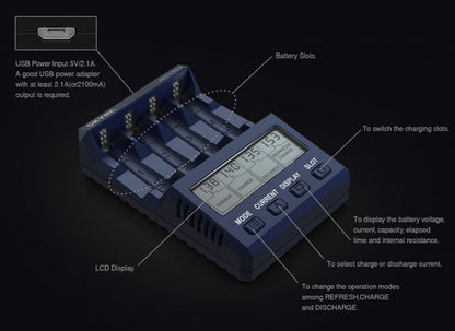 SkyRC NC1500 Charger AA/AAA NiMH USB - SK-100154 - RCXX - RC Racing Shop | RC Models | Tuning & Spare Parts for Professionals