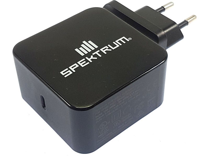 Spektrum 65W USB-C GaN Power Supply EU - SPMX-1027I - RCXX - RC Racing Shop | RC Models | Tuning & Spare Parts for Professionals