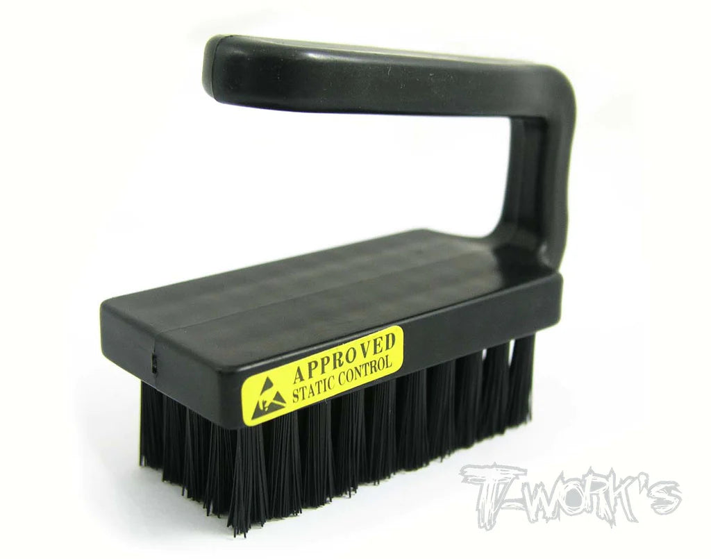 T-Works TA-063 Board Cleaning Nylon Bristle Brush Black (1) - RCXX - rc racing for professionals