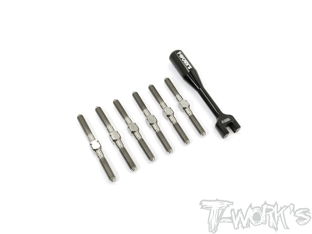 T-Works TB-205 64 Titanium Turnbuckle Set for SWORKZ S12-2 - RCXX - rc racing for professionals
