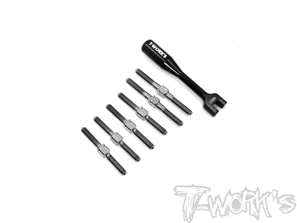 T-Works TB-208 64 Titanium Turnbuckle Set for SWORKZ S14-3 - RCXX - rc racing for professionals