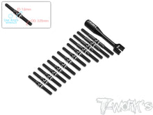 T-Works TBB-A800R 64 Titanium Black Coating Turnbuckle Set for Awesomatix A800R - RCXX - rc racing for professionals