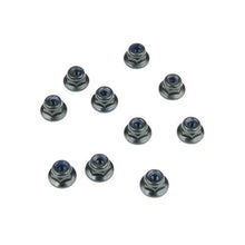 Tekno M3 Locknuts (flanged, black, 10pcs) - TKR1211