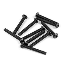 Tekno M4x30mm Button Head Screws (black, 10pcs) - TKR1450