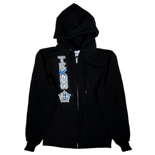 Tekno Tekno RC Zippered Hoodie (vertical design, black, L) - TKRHOODIE05L