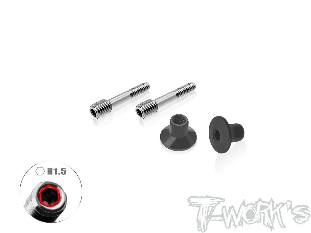 T-Work's TP-205 64 Titanium Adjustable Body Shell Front End Downtravel Screw ( M3 x 18mm) 2pcs. (Awesomatix) - RCXX - RC Racing Shop | RC Models | Tuning & Spare Parts for Professionals