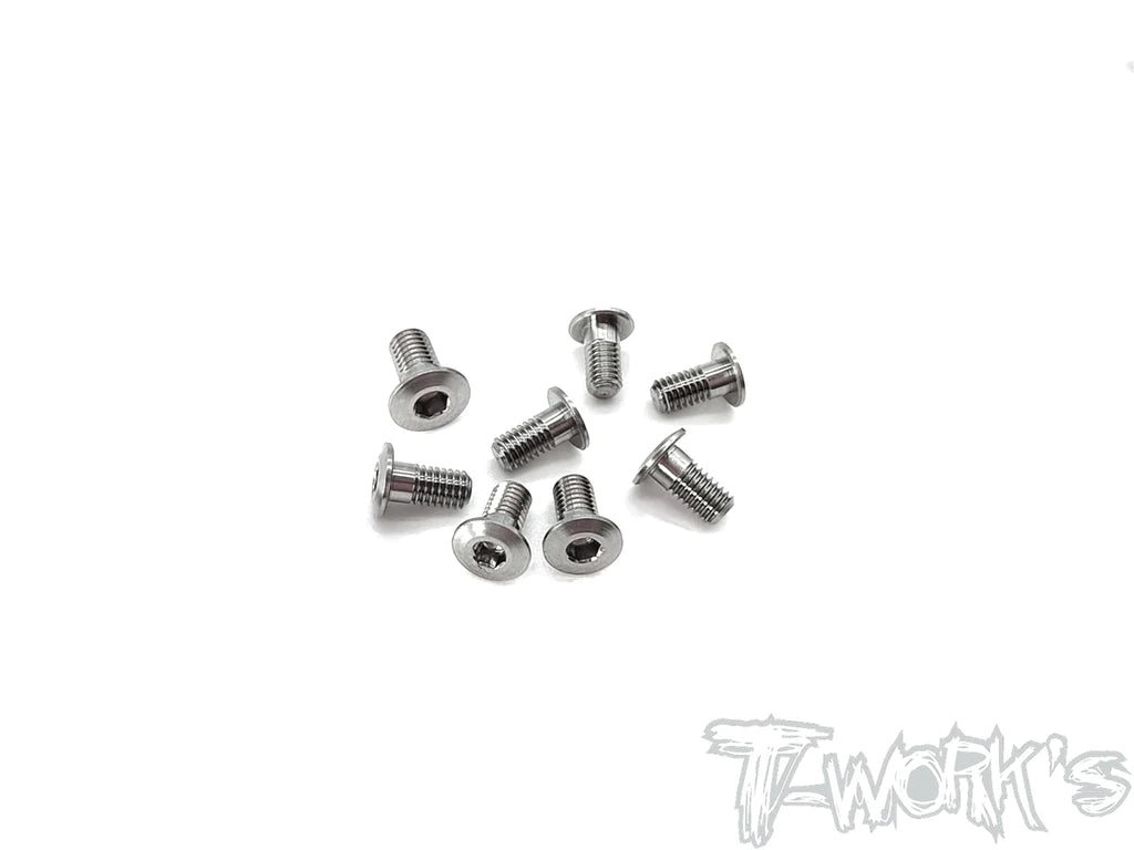 T-Works TSS-306LP 3x6mm 64 Titanium Hex Socket Head Low Profile Half Thread Screws (8) - RCXX - rc racing for professionals