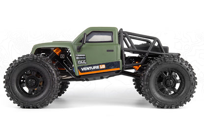 HPI Venture18 CC FLUX 1/18 Competition Scale Crawler RTR | Gunmetal / Military Green