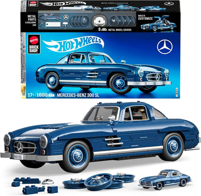 Hot Wheels Mattel Brick Shop Mercedes-Benz 300 SL Building Set