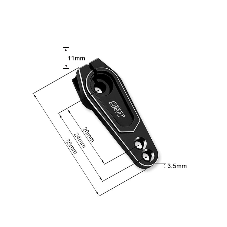 SRT Servo Horn Black Aluminium 25T (1) - TR-X7 - RCXX - rc racing for professionals